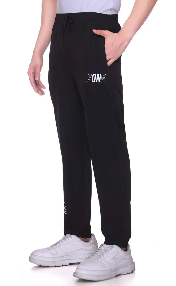 XENIOS_Solid_Men_Black_Track_Pants