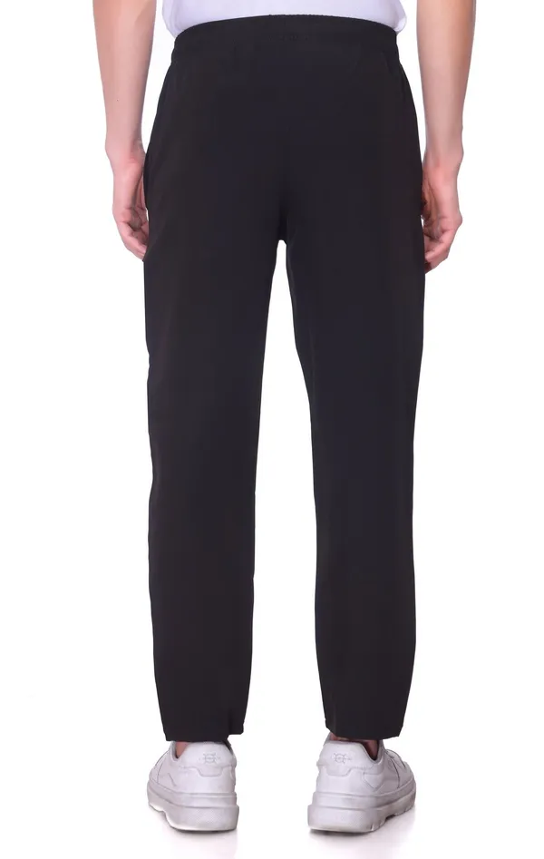 XENIOS_Solid_Men_Black_Track_Pants
