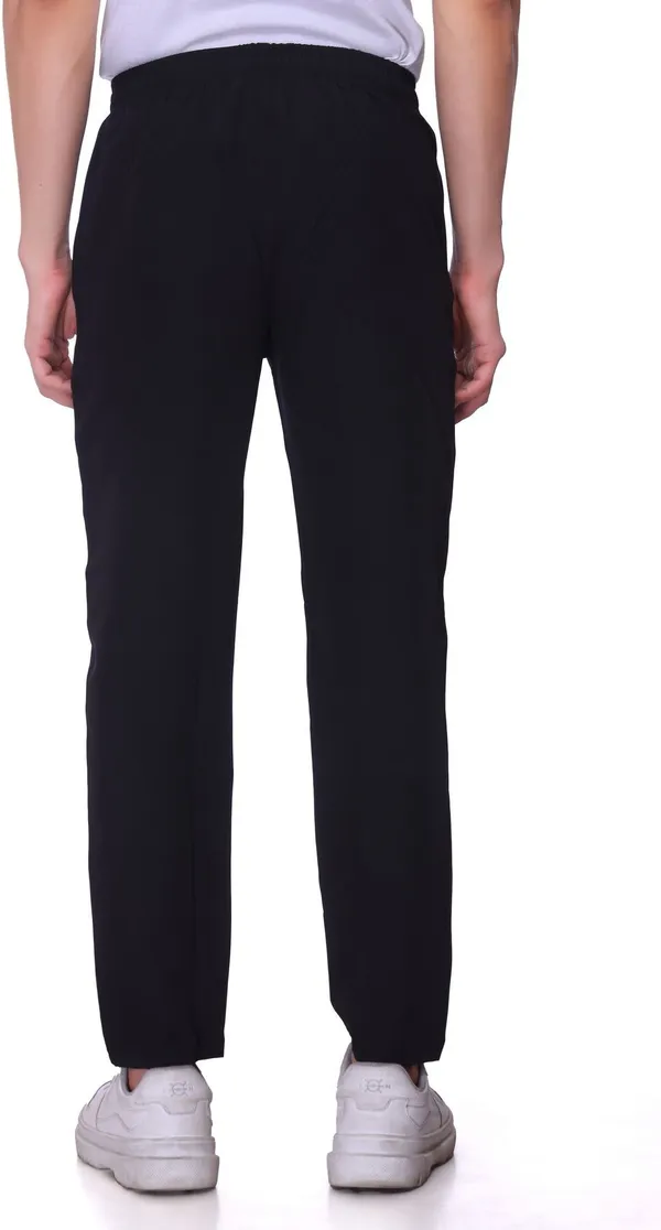 XENIOS_Printed_Men_Black_Track_Pants
