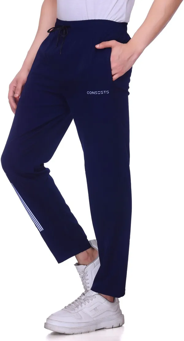 XENIOS_Solid_Men_Blue_Track_Pants