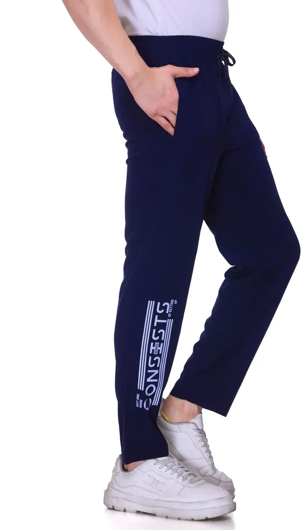 XENIOS_Solid_Men_Blue_Track_Pants