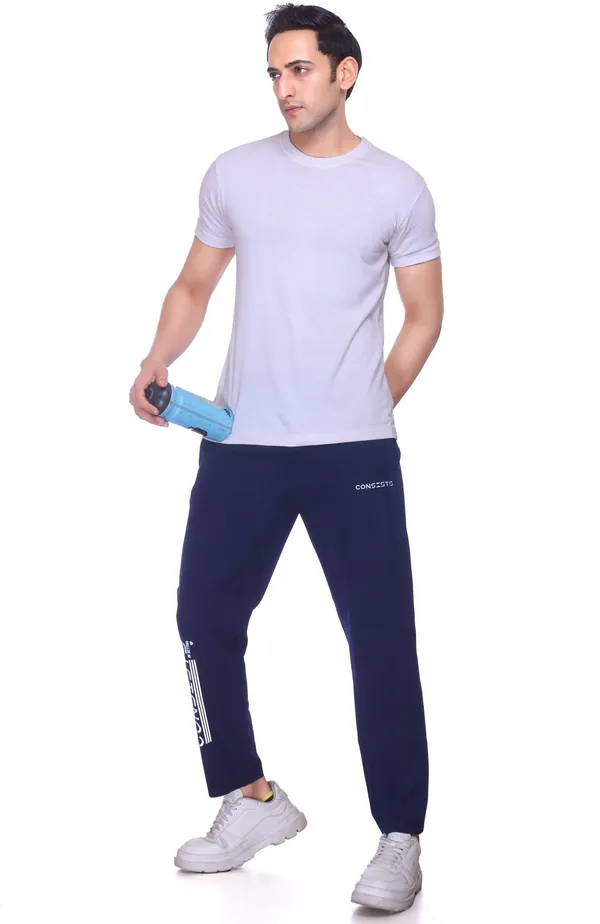 XENIOS_Solid_Men_Blue_Track_Pants