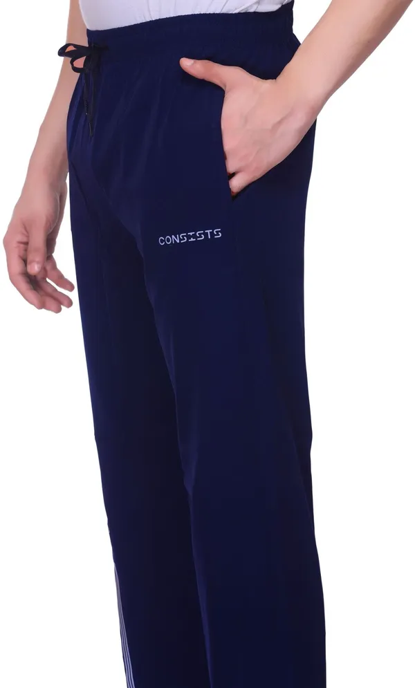 XENIOS_Solid_Men_Blue_Track_Pants