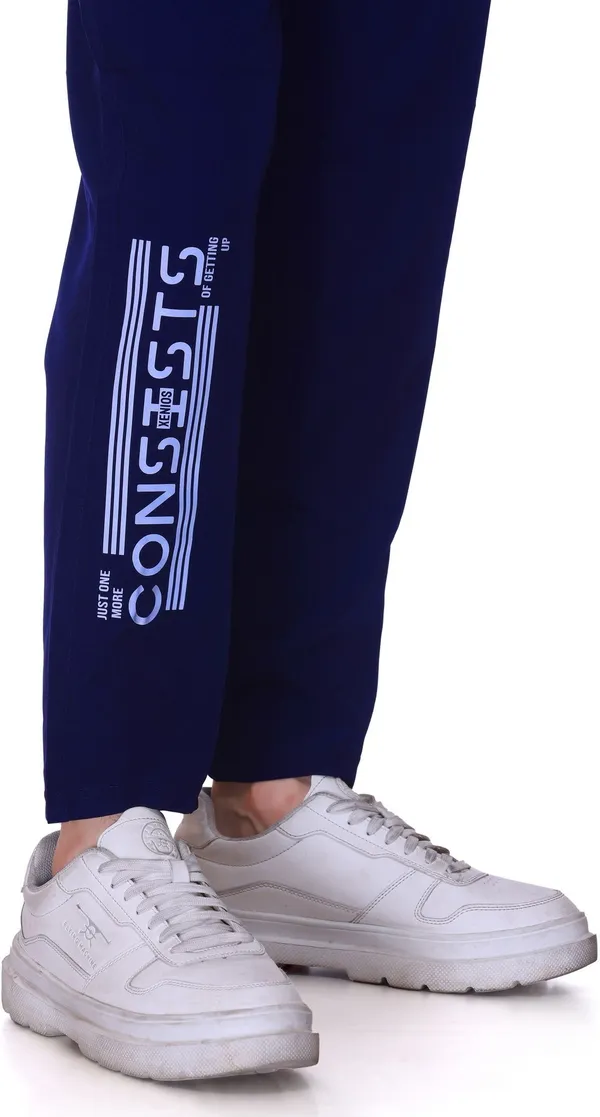 XENIOS_Solid_Men_Blue_Track_Pants