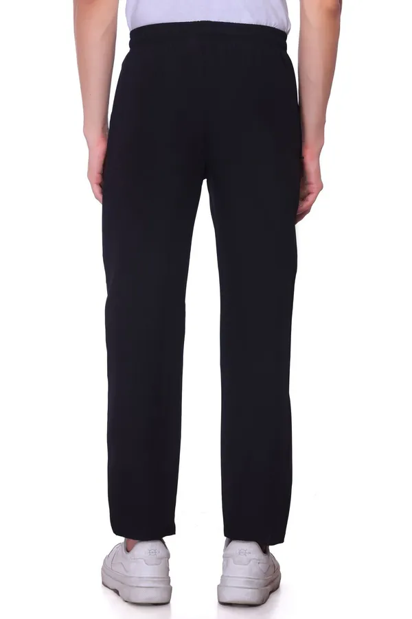 XENIOS_Solid_Men_Black_Track_Pants