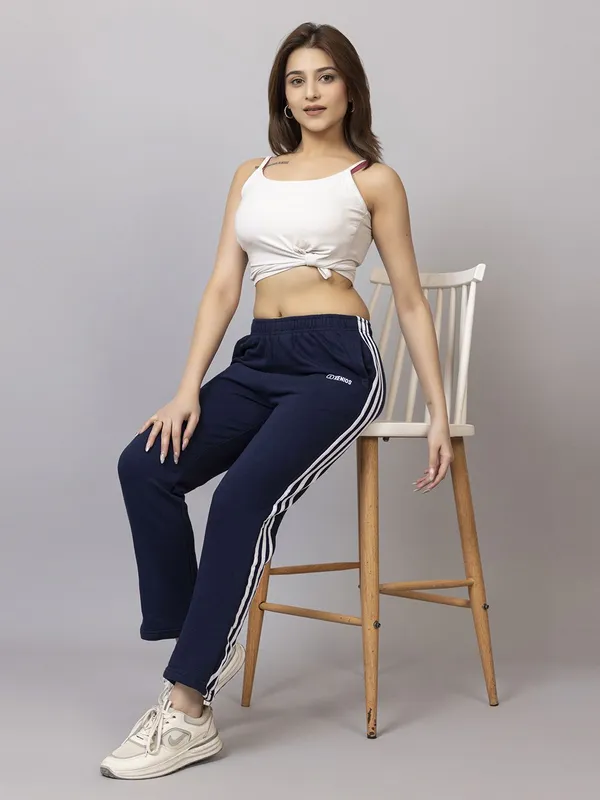XENIOS_Solid_Women_Dark_Blue_Track_Pants