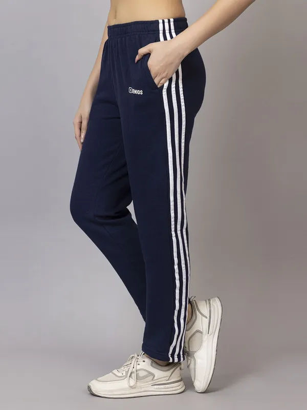 XENIOS_Solid_Women_Dark_Blue_Track_Pants