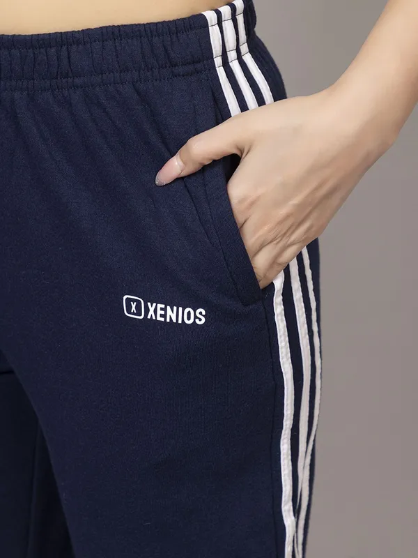 XENIOS_Solid_Women_Dark_Blue_Track_Pants