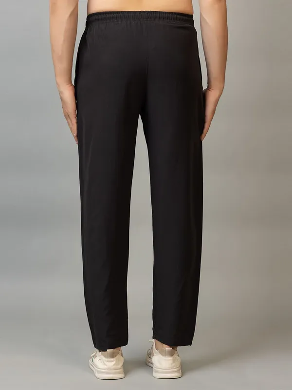 XENIOS_Solid_Men_Black_Track_Pants