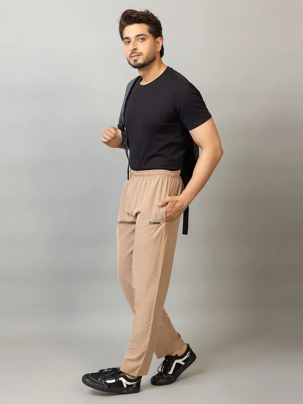 XENIOS_Solid_Men_Beige_Track_Pants