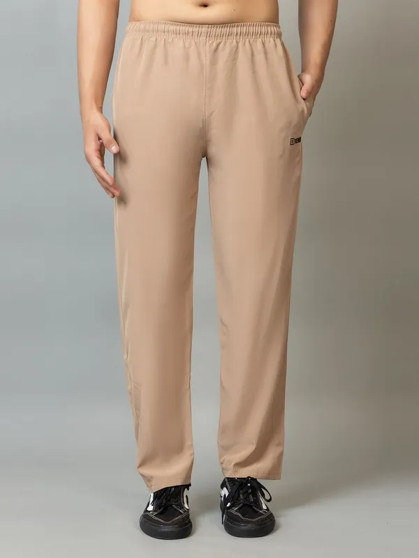 XENIOS_Solid_Men_Beige_Track_Pants