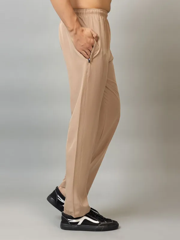 XENIOS_Solid_Men_Beige_Track_Pants