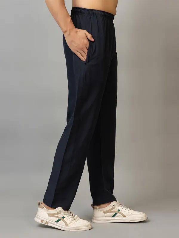 XENIOS_Solid_Men_Dark_Blue_Track_Pants