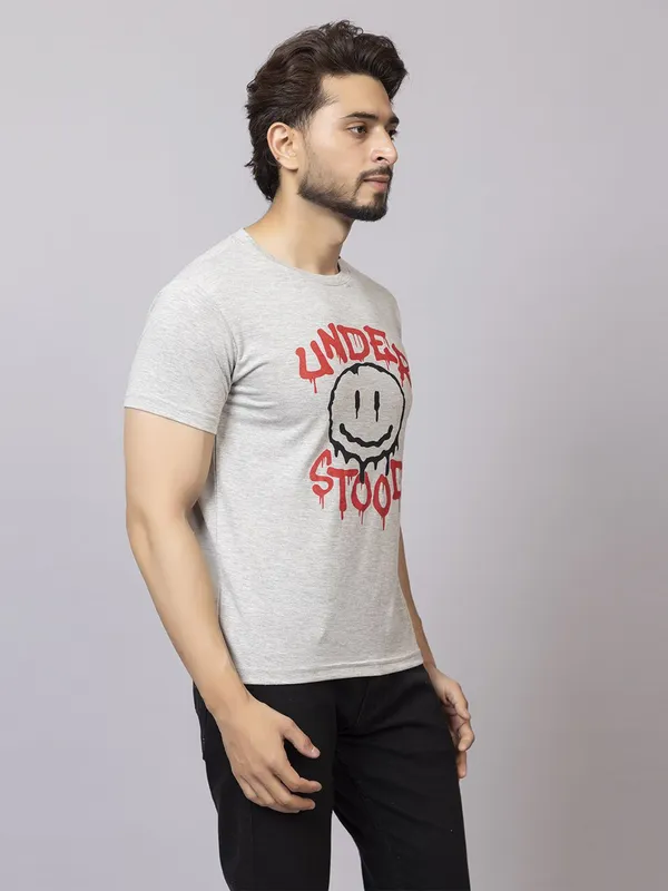 XENIOS_Printed_Men_Round_Neck_Grey_T-Shirt