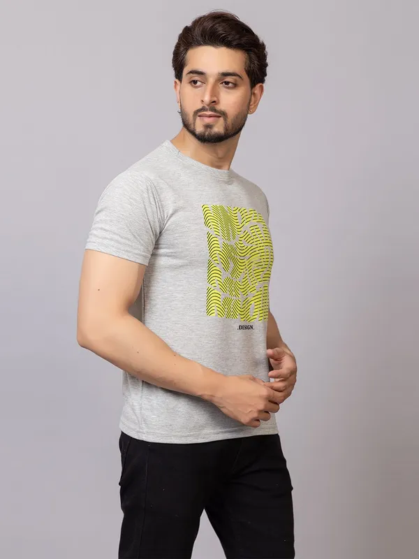 XENIOS_Printed_Men_Round_Neck_Grey_T-Shirt