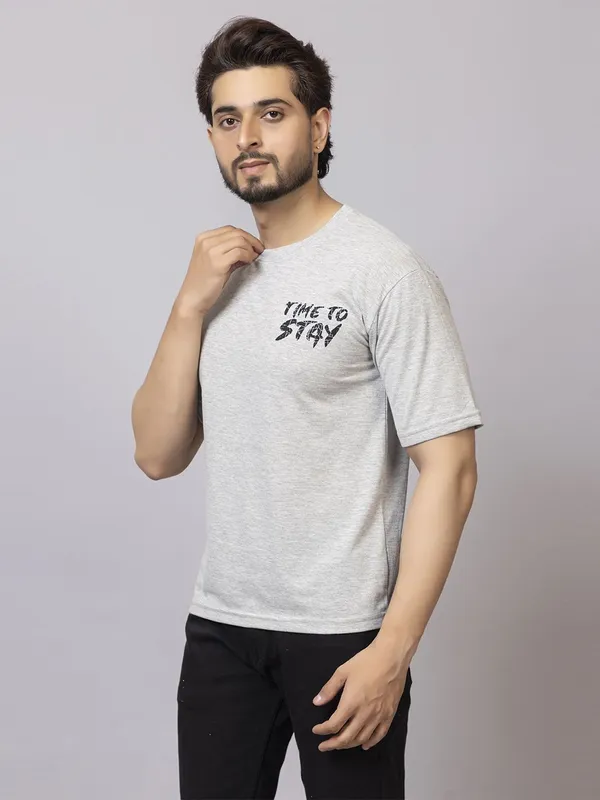 XENIOS_Printed_Men_Round_Neck_Grey_T-Shirt