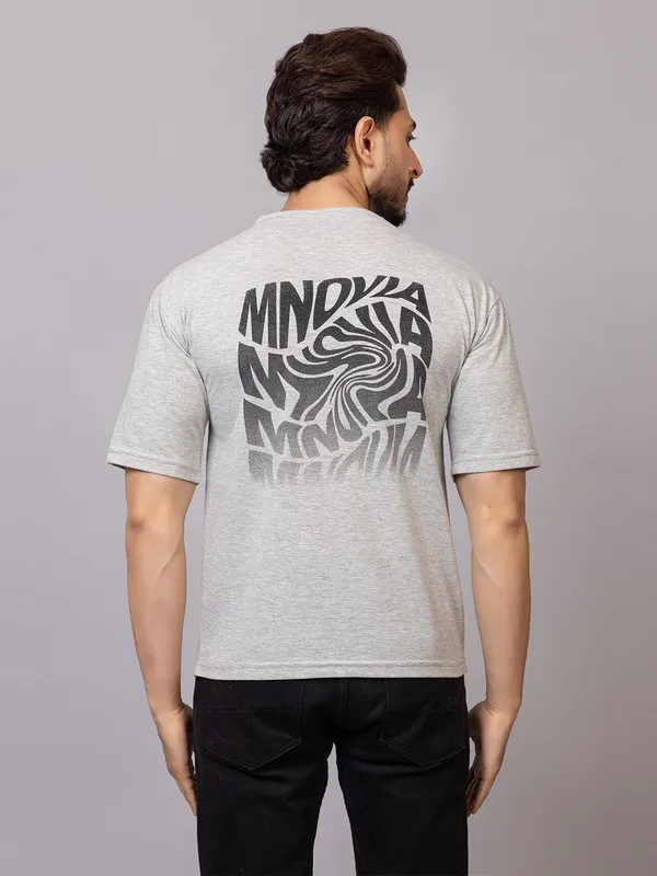 XENIOS_Printed_Men_Round_Neck_Grey_T-Shirt