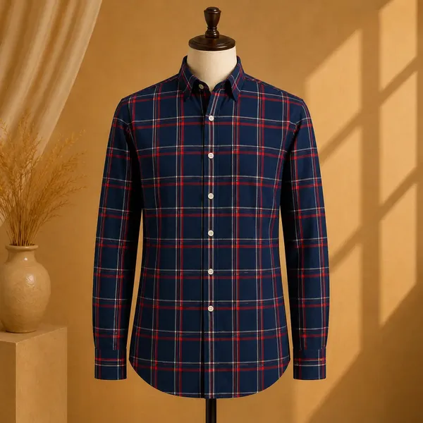 Premium_Men_S_Cotton_Shirt_Checkered_Luxury_Cotton_Shirt_For_Casual_Wedding_Party_Wear
