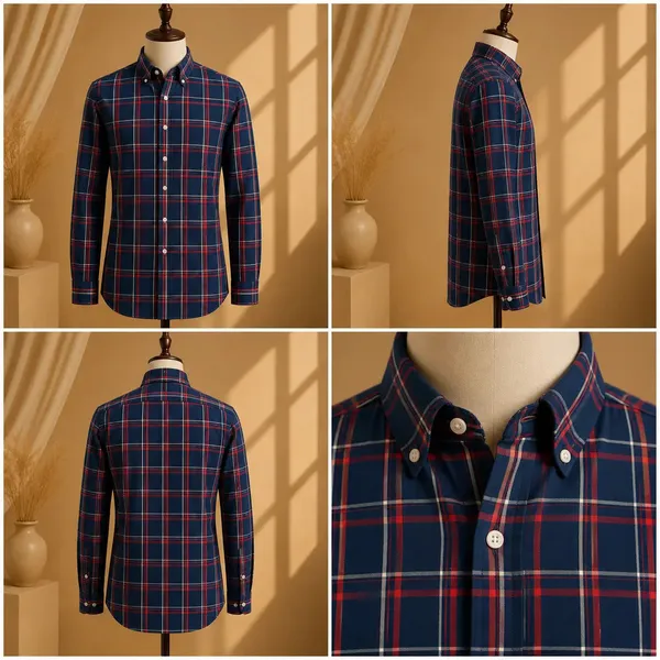 Premium_Men_S_Cotton_Shirt_Checkered_Luxury_Cotton_Shirt_For_Casual_Wedding_Party_Wear