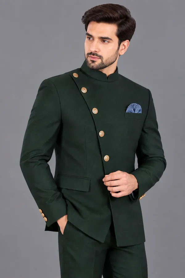 Dark_Green_Bandhgala_Suit_Set_for_Men