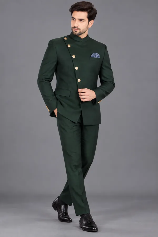 Dark_Green_Bandhgala_Suit_Set_for_Men