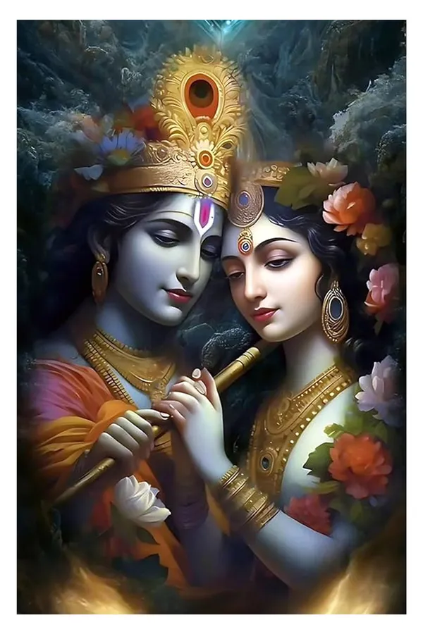 White_Acrylic_Religious_Radha_Krishna_Photo_Frame