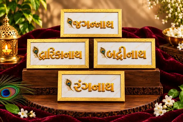 Wooden_Traditional_Gujarati_Calligraphy_Name_Plate_Set