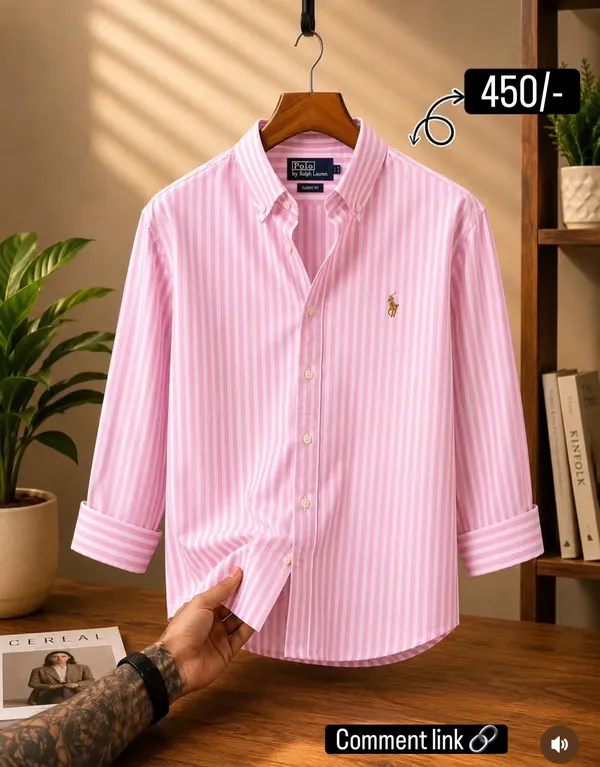 Polo_Ralph_Lauren_Pink_Striped_Long_Sleeve_Shirt_for_Men