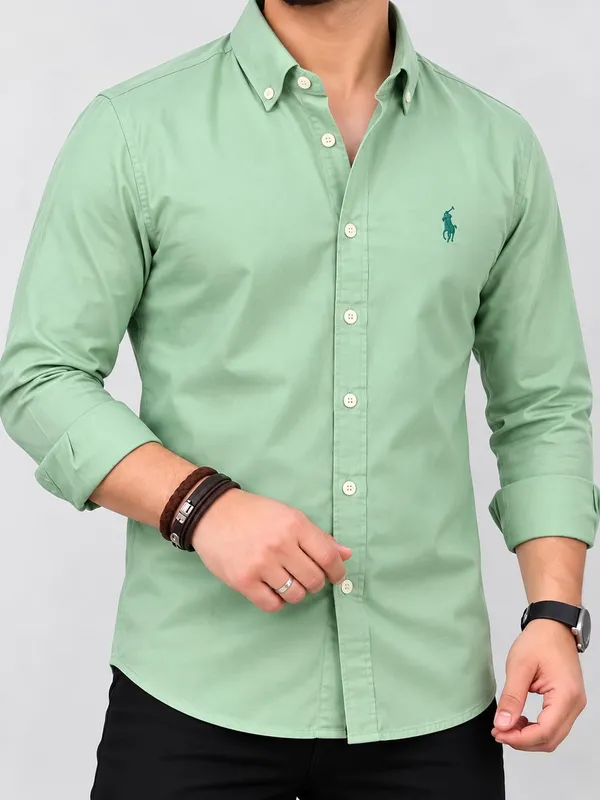 Perrot_Green,_Light_Green,_Olive_Green_polo_Button_Down_Shirt's_for_men's