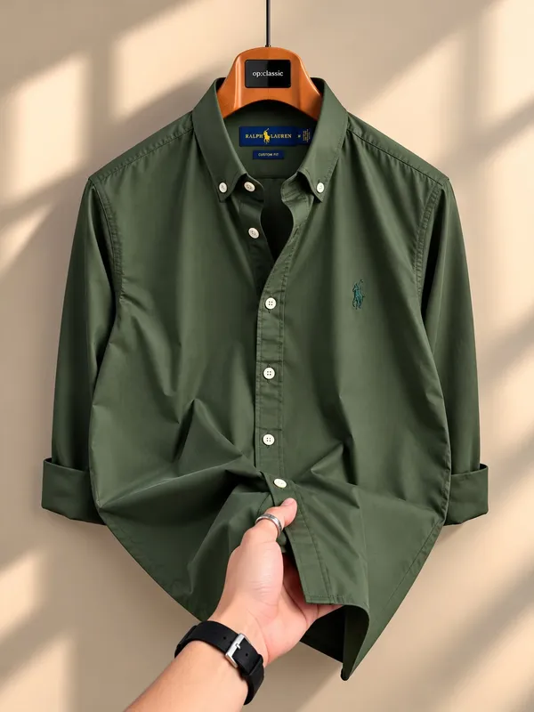 Perrot_Green,_Light_Green,_Olive_Green_polo_Button_Down_Shirt's_for_men's