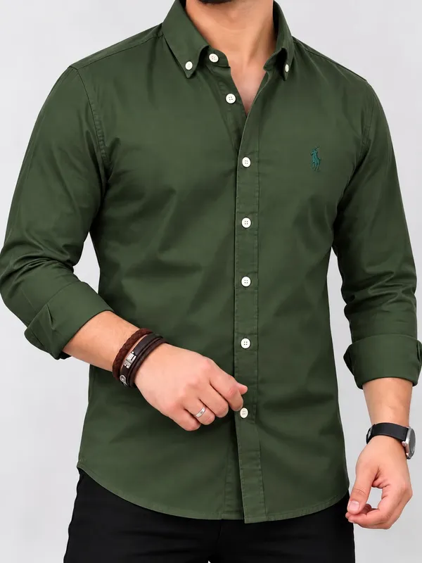 Perrot_Green,_Light_Green,_Olive_Green_polo_Button_Down_Shirt's_for_men's