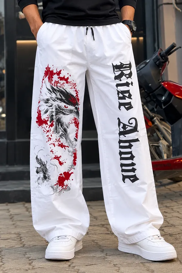 White_Graphic_Loose_Fit_Jogger_Pants_for_Men