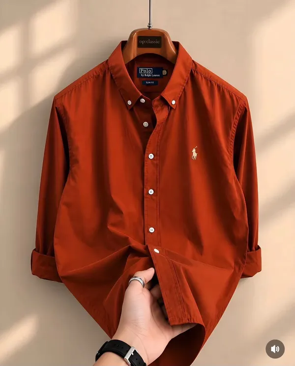 Rust_Button_Down_2_colours_Shirt__&_For_Men