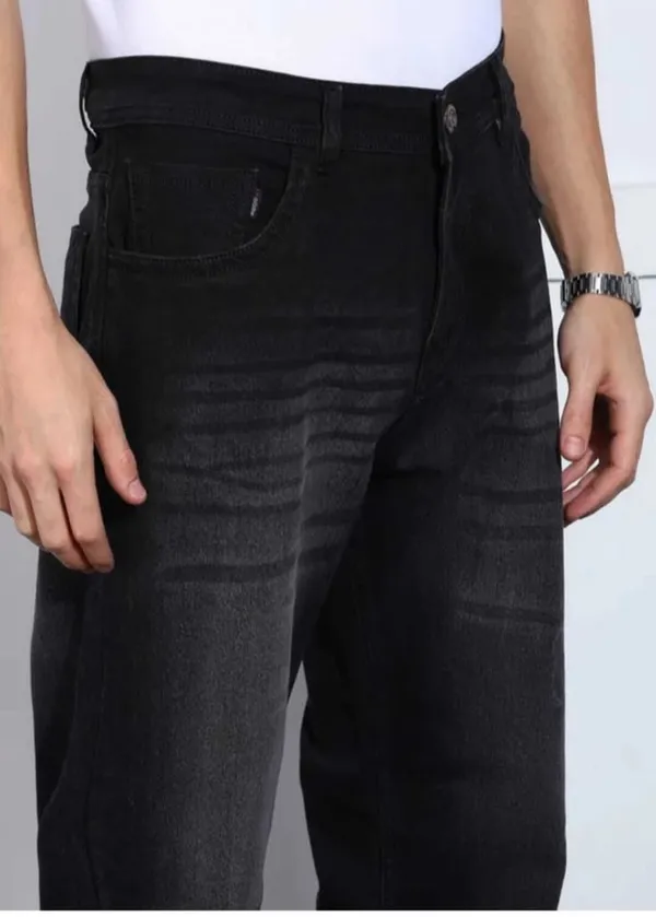 Black_Denim_wash_straight_fit_Jeans_For_mans