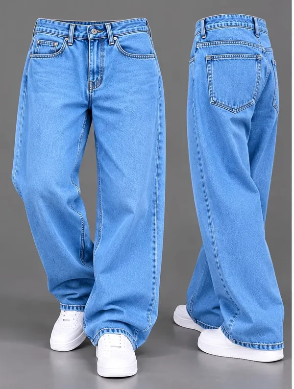 Check_Shirt_And_sky_blue_Denim_Jeans_(Combo_Set)_For_Men