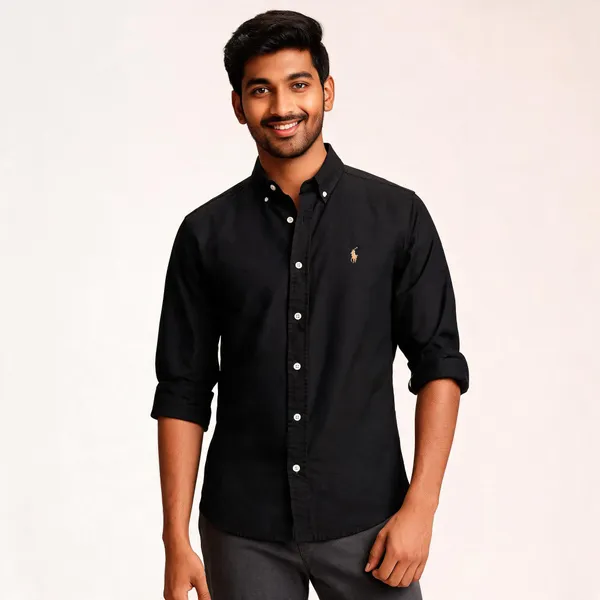 Black_Polo_Ralph_Lauren_Button_Down_Shirt_For_Men