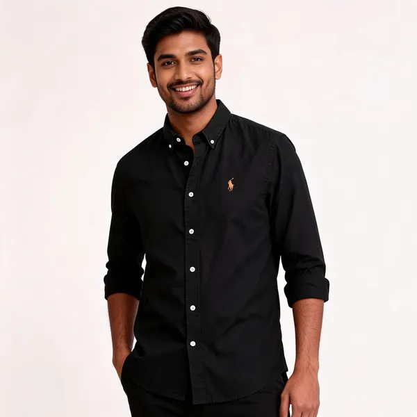 Black_Polo_Ralph_Lauren_Button_Down_Shirt_For_Men