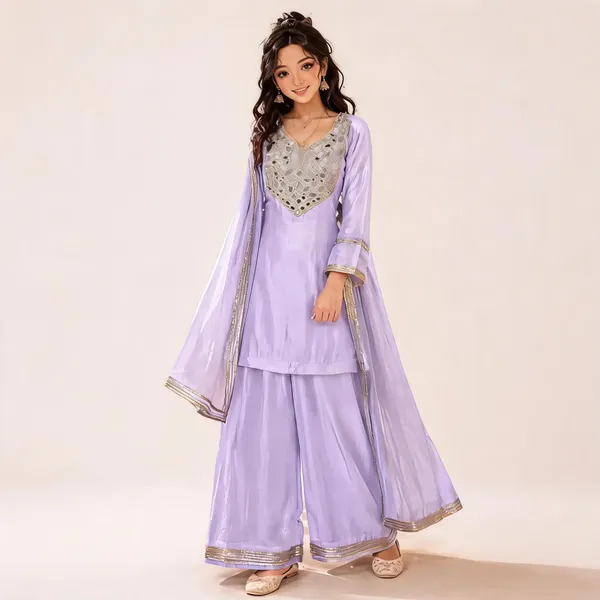 Lavender_Embellished_Kurta_Set_For_Women