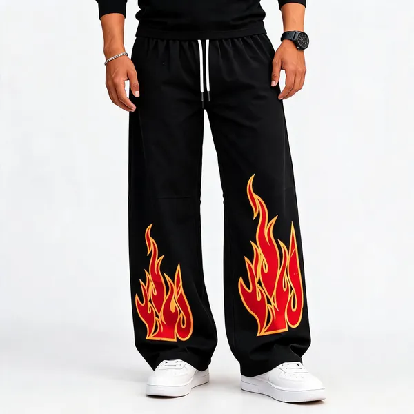 Black_Wide_Leg_Track_Pants_For_Men
