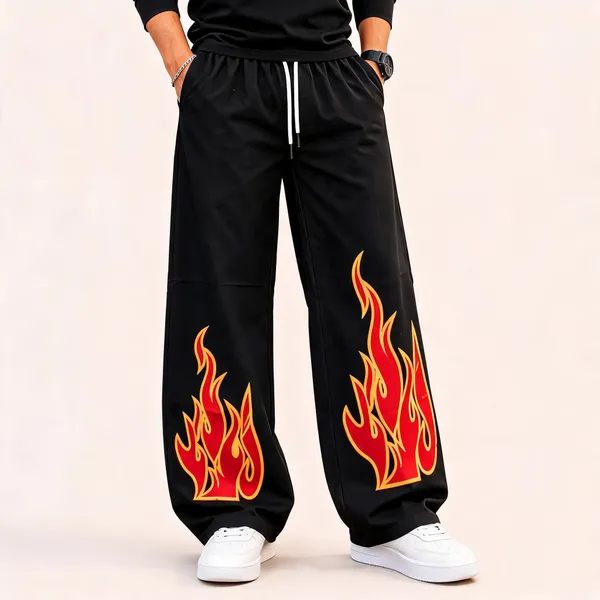 Black_Wide_Leg_Track_Pants_For_Men
