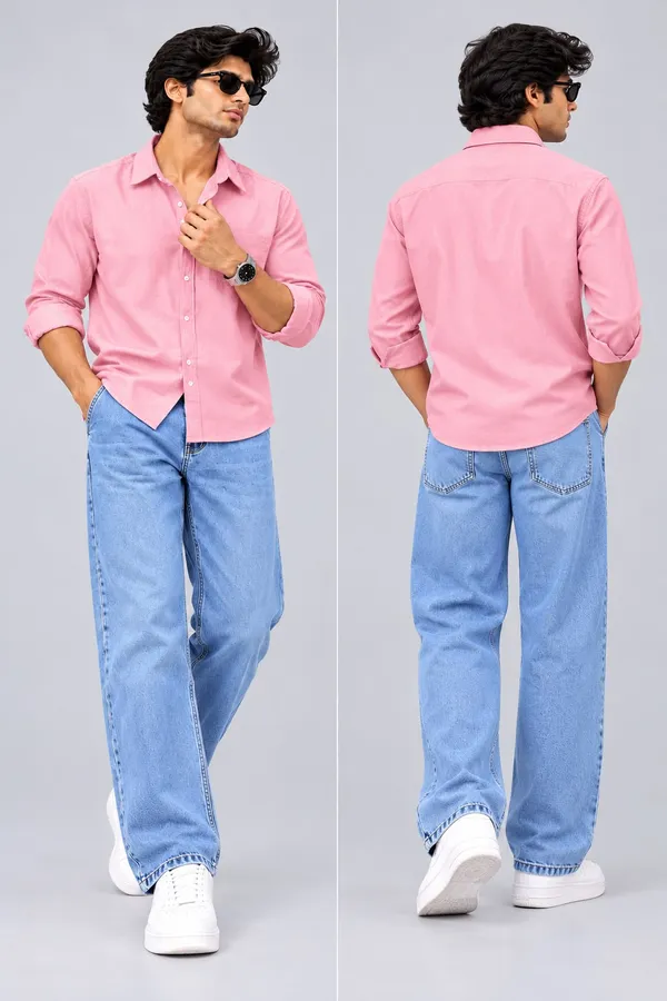 pink_plen_Cotton_Shirt_with_Sky_blue_straight_/Mom_Fit_Jeans_(combo_Set_)