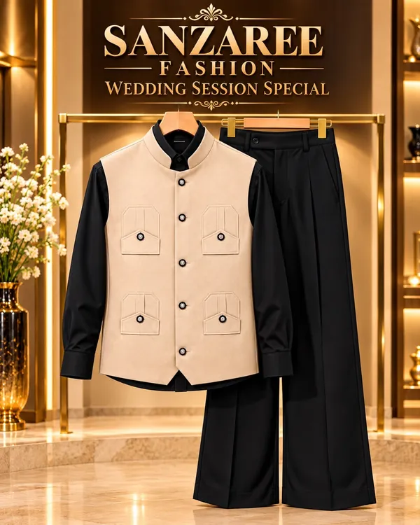 Coti_Shirt_With_Boot_Cut_Farmal_Pant_Set_(Mafia_Coti_Set)