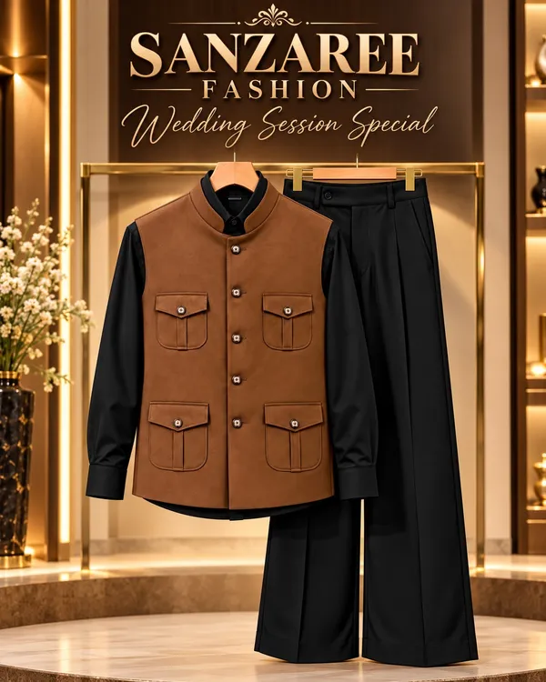 Coti_Shirt_With_Boot_Cut_Farmal_Pant_Set_(Mafia_Coti_Set)