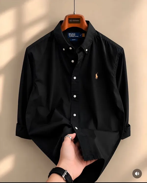 Black_Polo_Ralph_Lauren_Button_Down_Shirt_For_Men