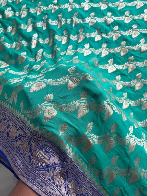 Green_And_Blue_Silk_Saree_For_Women