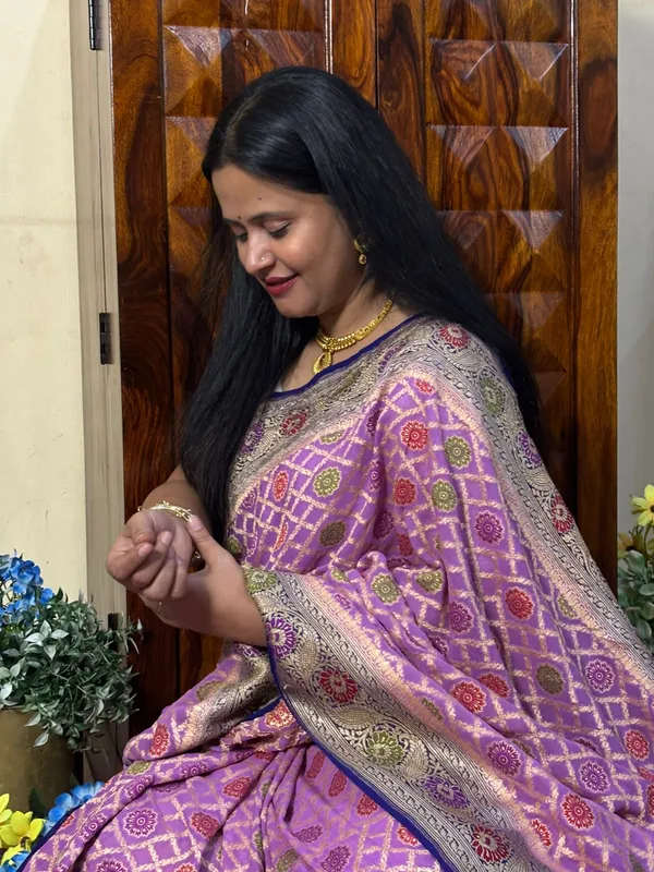 Green_And_Blue_Silk_Saree_For_Women