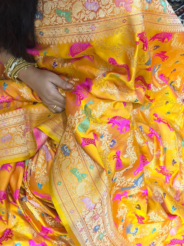 Green_And_Blue_Silk_Saree_For_Women