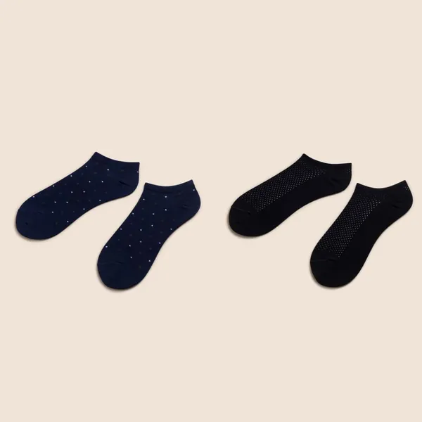 Multicolor_Cotton_Low_Cut_Seamless_Socks_For_Women_Pack_Of_2