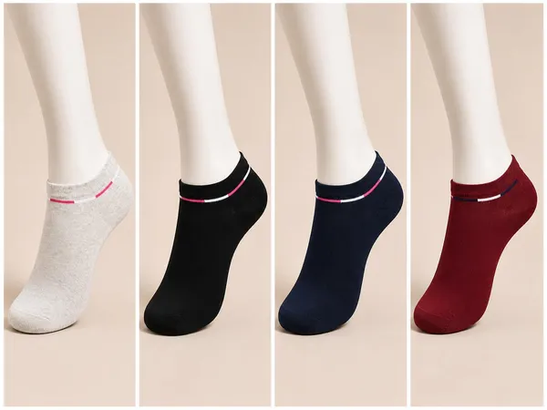 Multicolor_Cotton_Low_Cut_Seamless_Socks_For_Women_Pack_Of_4