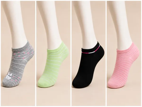 Multicolor_Cotton_Low_Cut_Seamless_Socks_For_Women_Pack_Of_4
